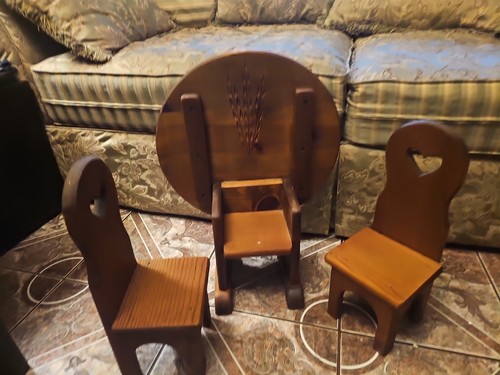 JUEGO DE MESA DE MADERA VINTAGE HECHO A MANO PARA MUÑECA AMERICAN GIRL EDICIÓN MUY RARA - Imagen 2 de 24