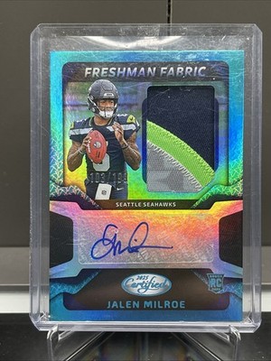 2025 Panini Certified Football Jalen Milroe RPA /199 Teal Seattle Seahawks 