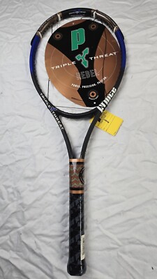 VINTAGE NOS Prince Triple Threat Rebel Tennis Racket TC74B 4 1/8