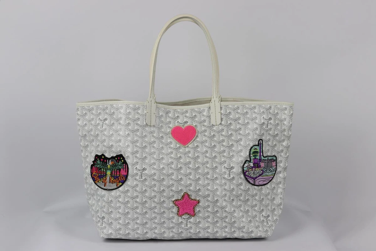 Goyard Saint Louis White Coated Canvas PM Tote Goyard