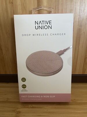 Native Union 10W Wireless Charging Pad - PINK - NEW