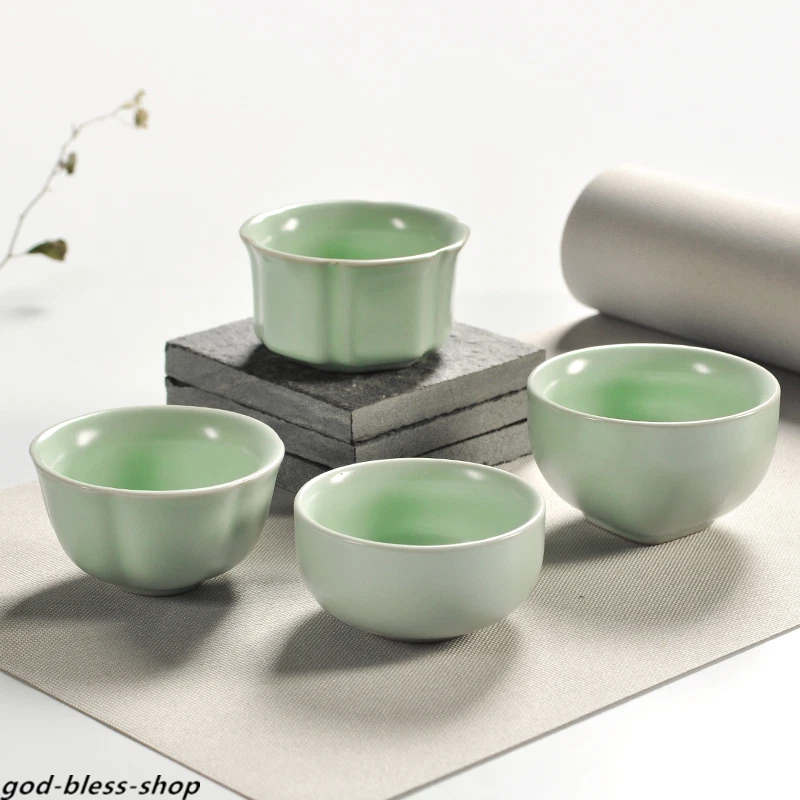 Taza de té esmaltada ruyao porcelana china kungfu taza de té cerámica china Foto 4 de 4