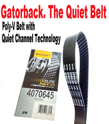 Serpentine Poly-V The Quiet Belt Gatorback CONTINENTAL ELITE 4070645, 7PK1640