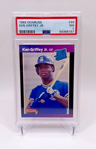 1989 DONRUSS RATED ROOKIE Ken Griffey Jr. #33 PSA 7 Mariners HOF RC