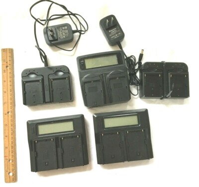 Watson, Genaray Dual LCD Battery Charger Lot of 5 Free Shipping