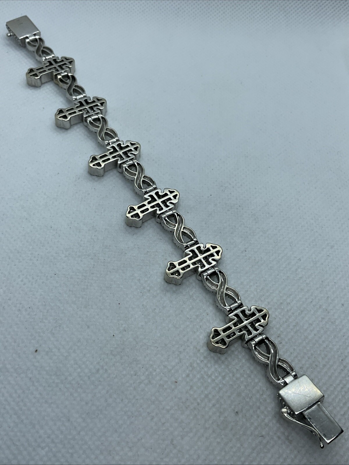 PRIME IMPRESSIVE Solid 10K White Gold Diamonds CR… - image 8