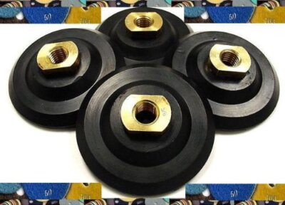 28 Pieces of 4inch Hook & Loop Flexible Rubber Backer Pad for Diamond Pads