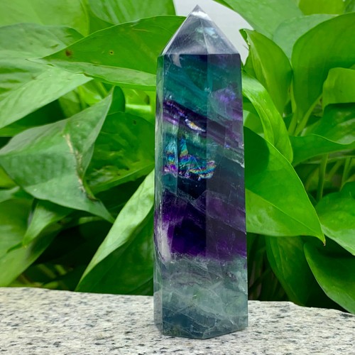 153G Natural colour Fluorite Crystal obelisk crystal wand healing stan - Picture 3 of 15