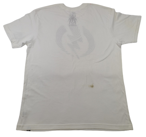 Camiseta eléctrica con trazador visual blanca negra con descuento para hombre SS - Imagen 2 de 5