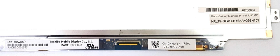 Toshiba 12.1" 1280x800 WXGA 20pin Laptop Matte LCD Screen HMW1K LTD121EWUD - Image 4 of 4