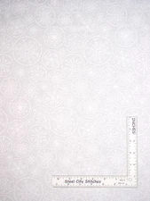 Christmas Snowflake Circles Fabric By The Yard Winter Essentials Cotton Studio E