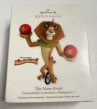 NEW HALLMARK 2012 THE MANE EVENT DREAMWORKS MADAGASCAR 3 ALEX THE LION ORNAMENT