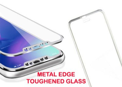 3D Full Cover Hartglas Displayschutzfolie 3D Curved für iPhone XS Max Silber