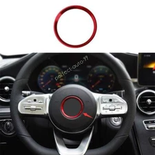 For Mercedes-Benz GLC 2016-2021 2022 Red Alloy Steering Wheel Horn Button Ring