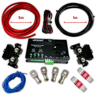 Votronic Ladebooster VCC 1212-30 Lade Wandler + 6m Kabelsatz 10mm²  Womo Camper 
