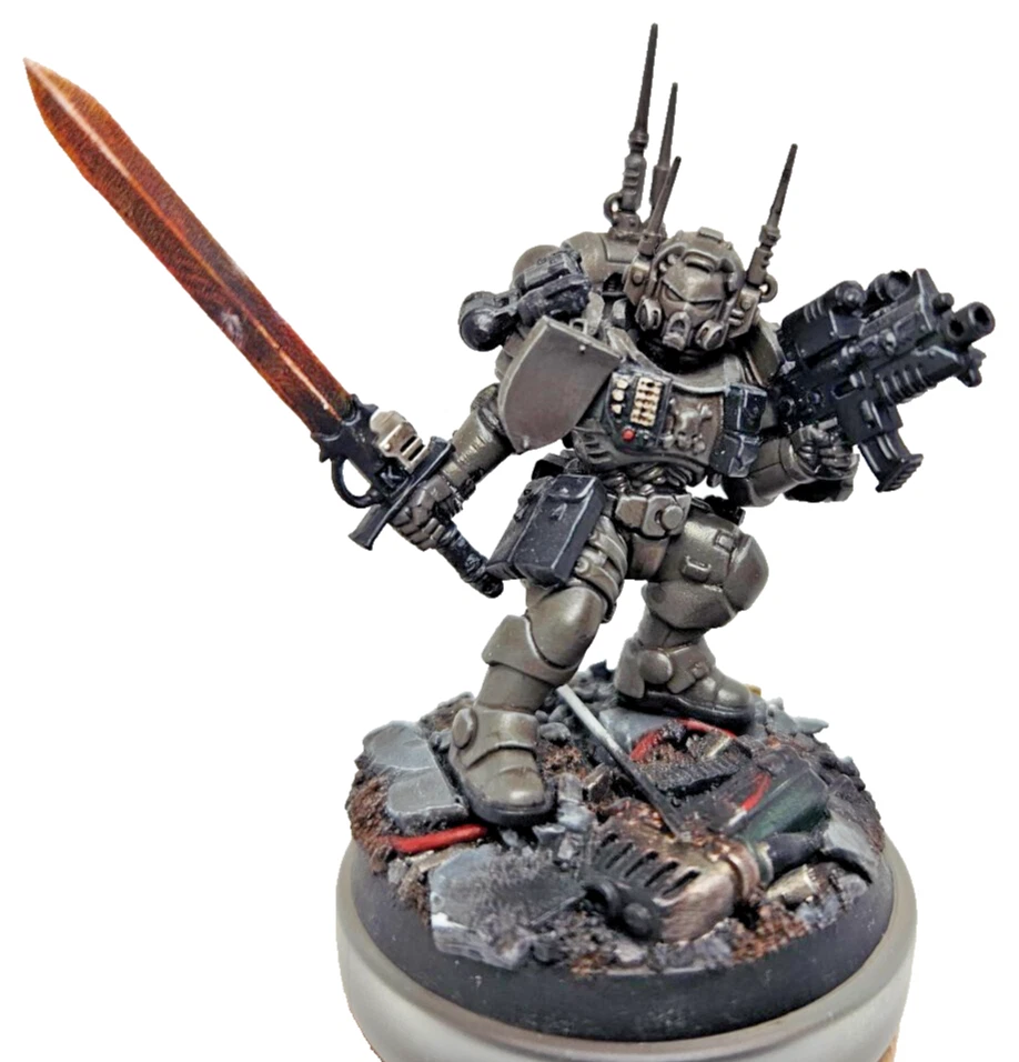 Warhammer 40k Marines Espaciales Fobos Capitán Rapaces Conversión Bien Pintado GW 40k Foto 2 de 4