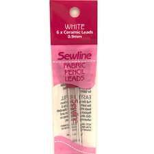 Sewline Fabric Pencil Leads Refill 0.9mm 6ct-White