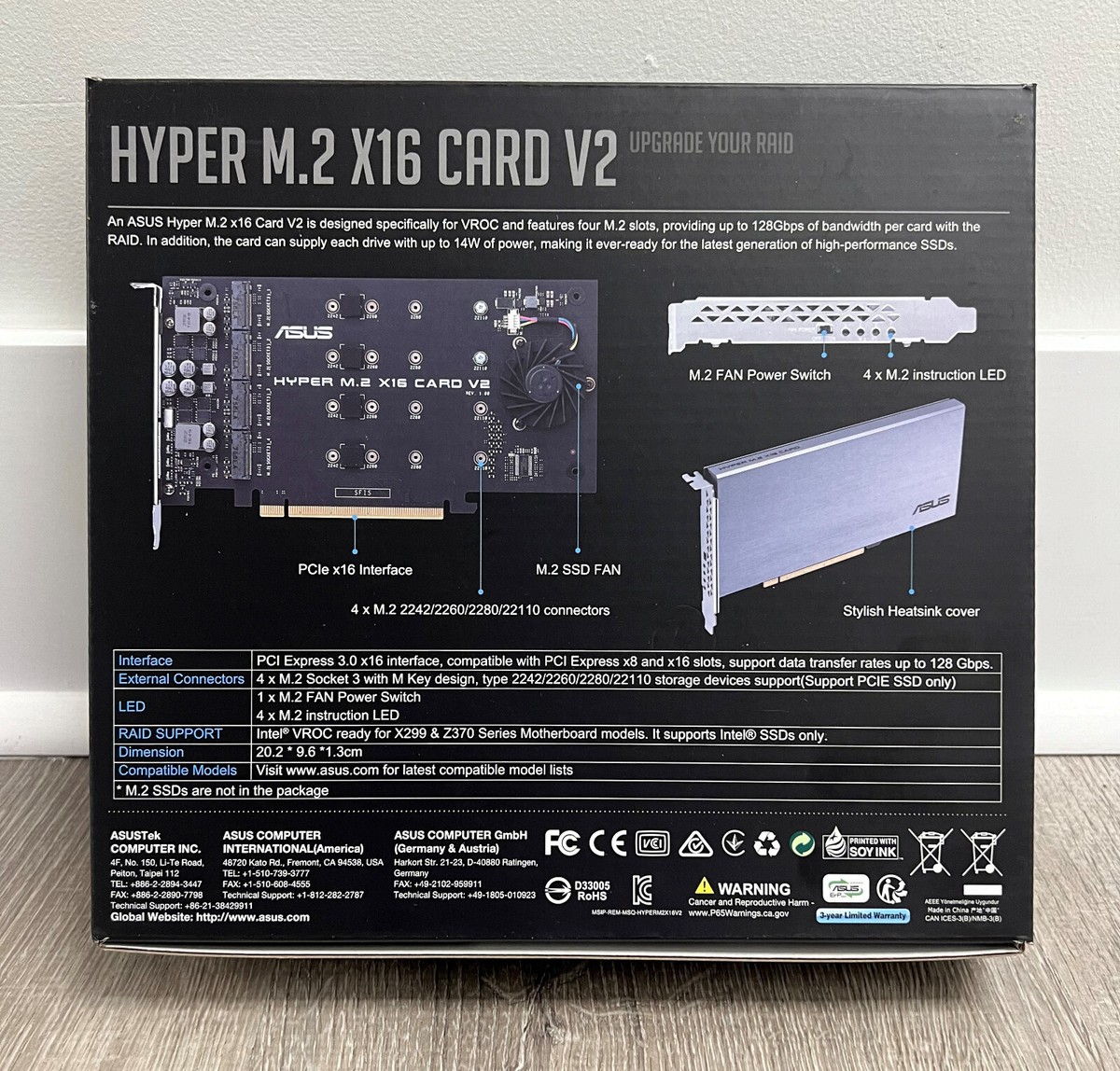 ASUS Hyper M.2 x16 Gen 4 RAID Card for sale online | eBay