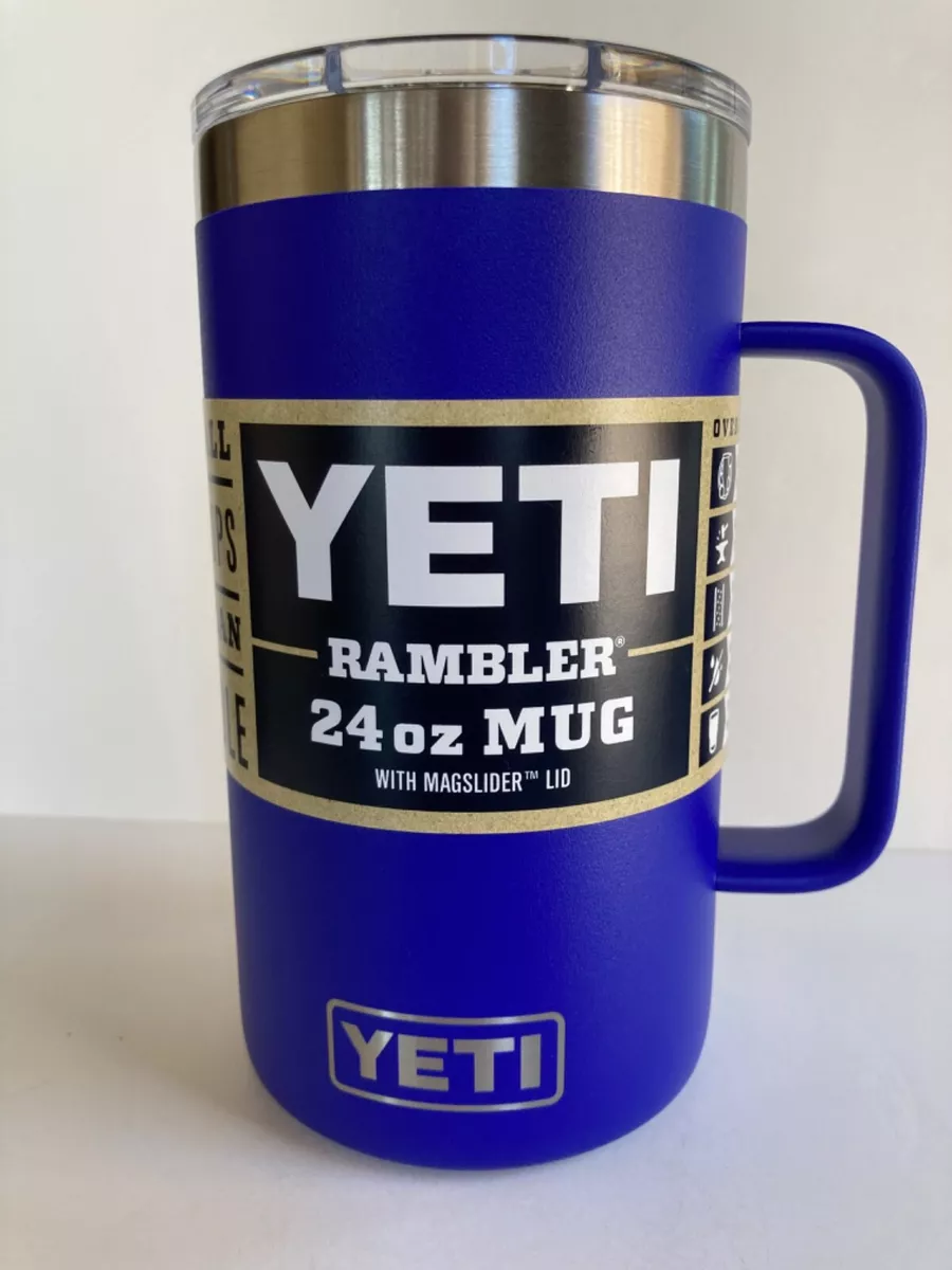 OFFSHORE BLUE YETI 24oz Rambler Mug Tumbler LIMITED EDITION Coffee Cup