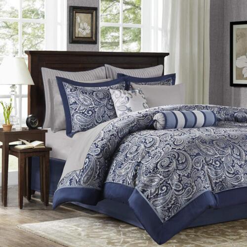 Madison Park Aubrey 12 Piece King Size Bed Comforter Set - Picture 1 of 5