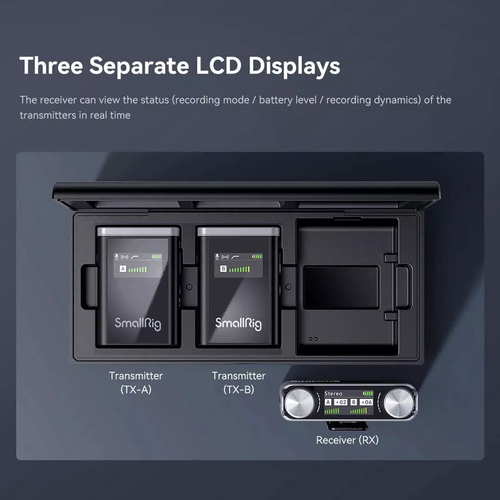 SmallRig Forevala W60 kabelloses Lavalier Mikrofonsystem 2 * Sender Aufnahme - Bild 9 von 13