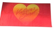 Victoria Secret Limited Edition Vintage Beach Towel Heart Logo Pink Yellow 60x30