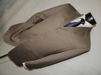 Canali Propost Men's Taupe 100% wool 3 button ventless  jacket coat 38 R