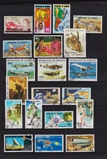 Djibouti - 20 airmail stamps, cat. $ 29.80