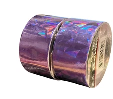 2 Rolls Tool  Bench Hardware Holographic Pattern Duct Tape- Purple - 15 ft each