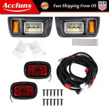 For Club Car DS 93+ G&E LED Light Kit Adjustable Headlights/Tail Lights