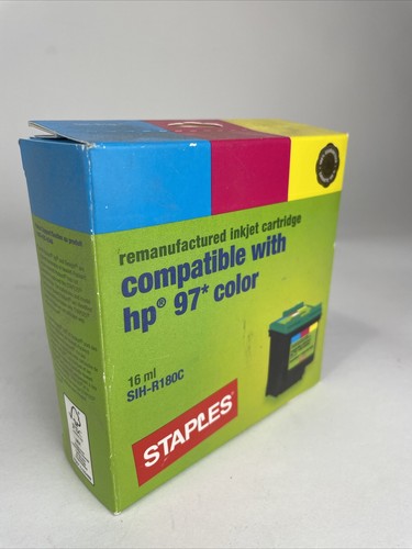 NOS Staples tricolor Inkjet Cartridge Compatible With HP 97 Printer - Picture 4 of 4