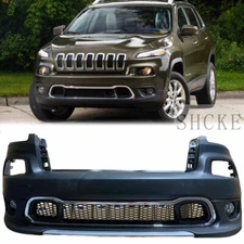 Front Bumper Cover Grille Complete Assembly For 2014-2018 Jeep Cherokee 4-Door