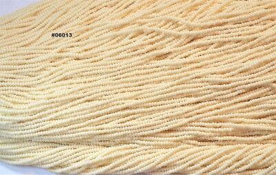Preciosa  Czech Size 11/0 Glass Seed Beads- Ivory/Off white/Cream - You Choose