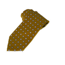 Vesuvio Napoli Geometric Gold/Beige/Black/White Men Tie