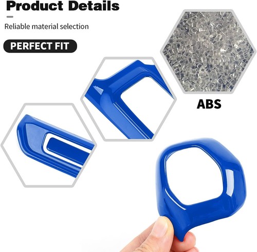 6PCS Blue Center Gear Shifter Panel Cover Kit For Ford Bronco 2021+ 4Dr Interior - Picture 10 of 18