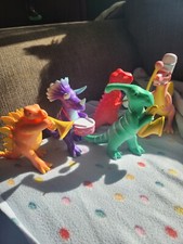 Vintage Ankyo 5" Plastic Toy Figure Dinosaur Marching Band Figures Lot of 5