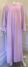 Shadowline Pink WN SZ L Long Cozy Robe Zipper Front SNUGGY POLY COLLAR Lg SL