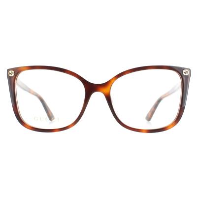 Gucci Glasses Frames GG0026O 002 Havana Women UK