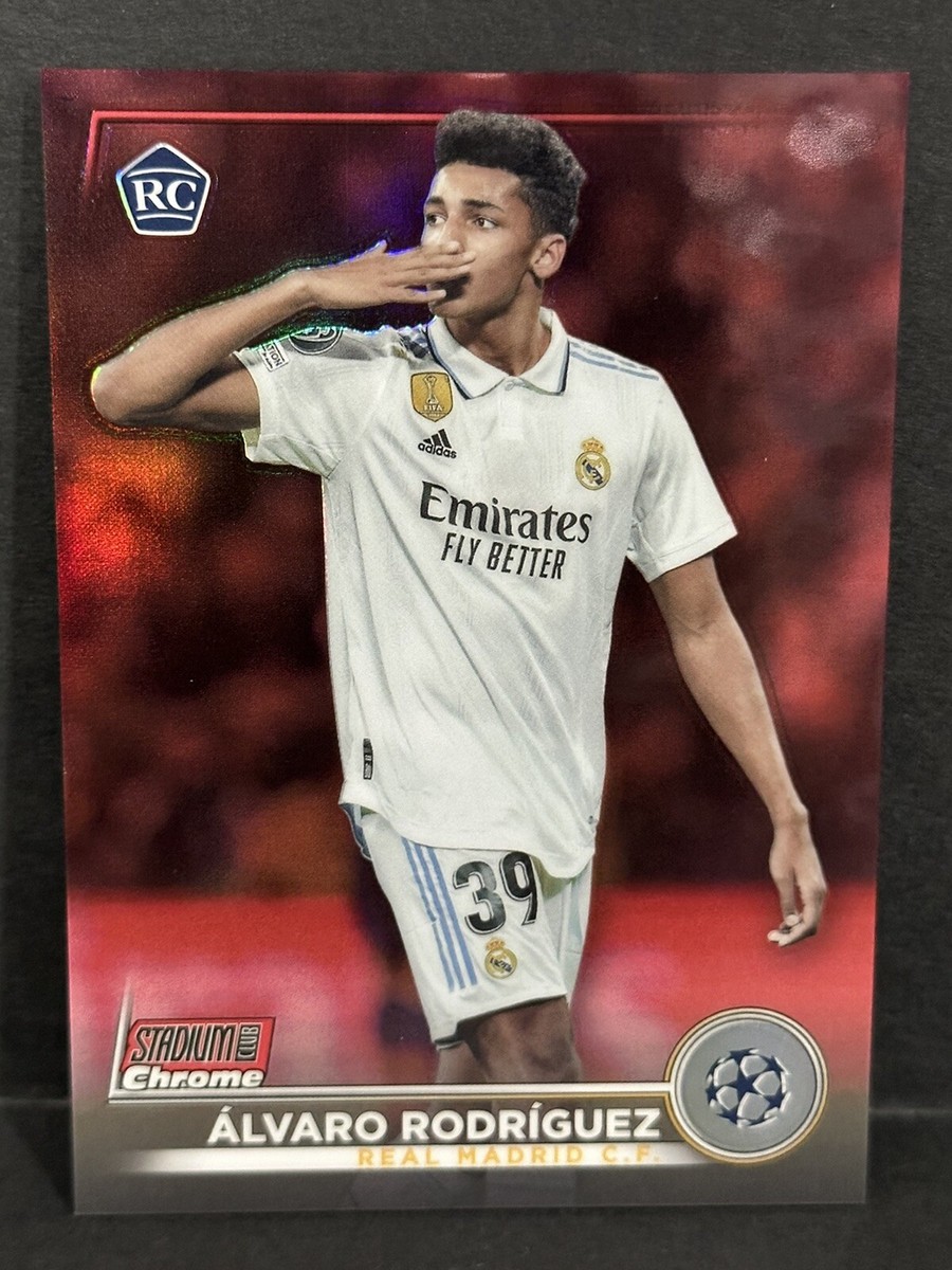 2022-23 Topps Stadium Club Chrome Real Madrid RC Alvaro Rodriguez