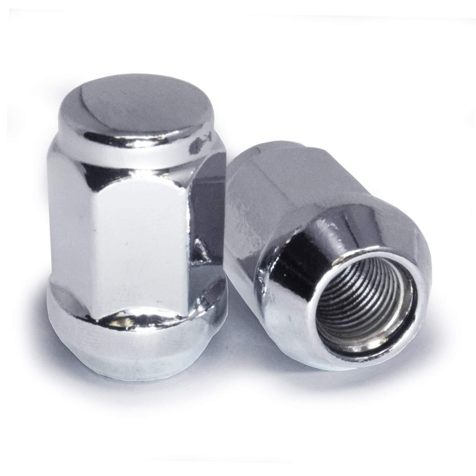 Pack Of 20 Bulge Acorn Lug Nuts - M12x1.5 Thread, 19mm Hex, Chrome Plated Steel