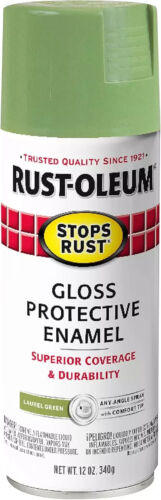 Rust-Oleum 365146 Stops Rust Spray Paint, 12 Oz, Gloss Laurel Green