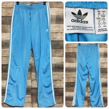 Adidas Trefoil Track Pants Men  s L Blue Straight Leg Inseam 31 READ