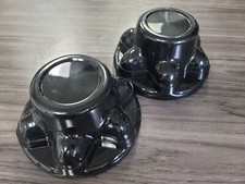Black Cargo Rv Travel Trailer Camper 6 On 5.5 Lug Wheel Center Cap 655 Bhn 2pk