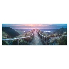 Postereck 3562 Poster Leinwand Panorama, Weg Natur Landschaft Berg Wandern
