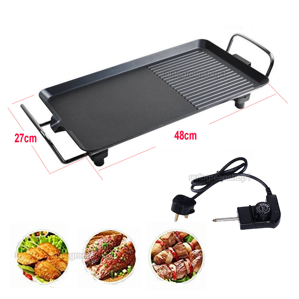 Teppanyaki Electric Grill Plate Large NonStick Griddle & Adjustable