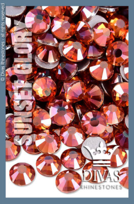BESCHICHTETE STRASSSTEINE Eltanin Rose #2020 Glas Kristall 'Sunset Glory'