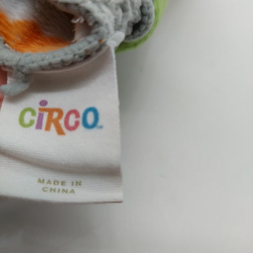 Circo Monkey Lion Elephant Alligator Giraffe Blanket Circles Grey Sherpa Backing - Picture 7 of 10