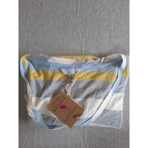 Joules Women 10 Tops Summer Blouse Stripes Embroider Multi-color - Picture 9 of 9