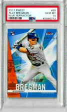 2017 Finest Alex Bregman Blue Refractor PSA 10 RC /150