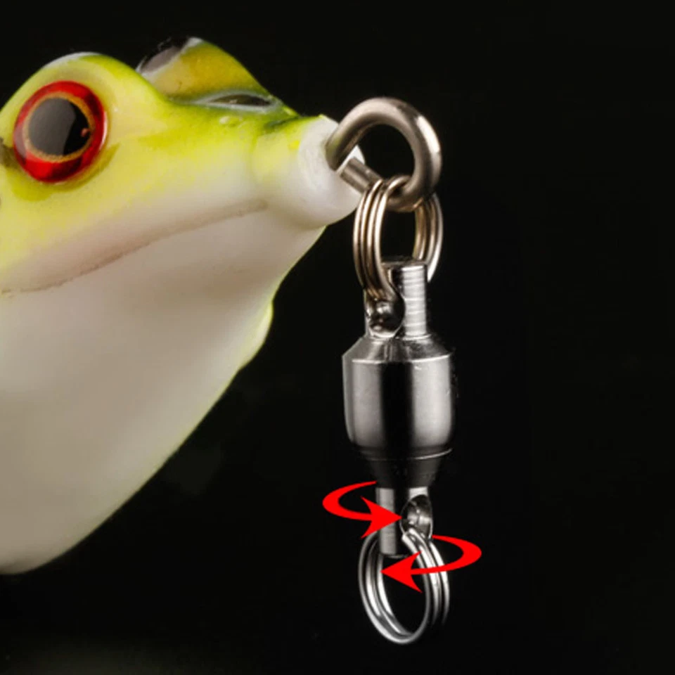 Ball Bearing Swivel Split Rings Stainless Steel Snap Saltwater 0#~10# Fishing - Image 2 of 4